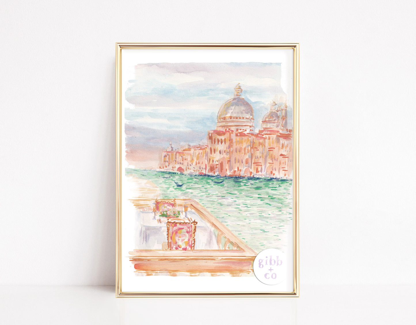 Venice travel art, Italy art print, watercolor art print, Italian art, Canal travel watercolor, Italy coast, travel art print