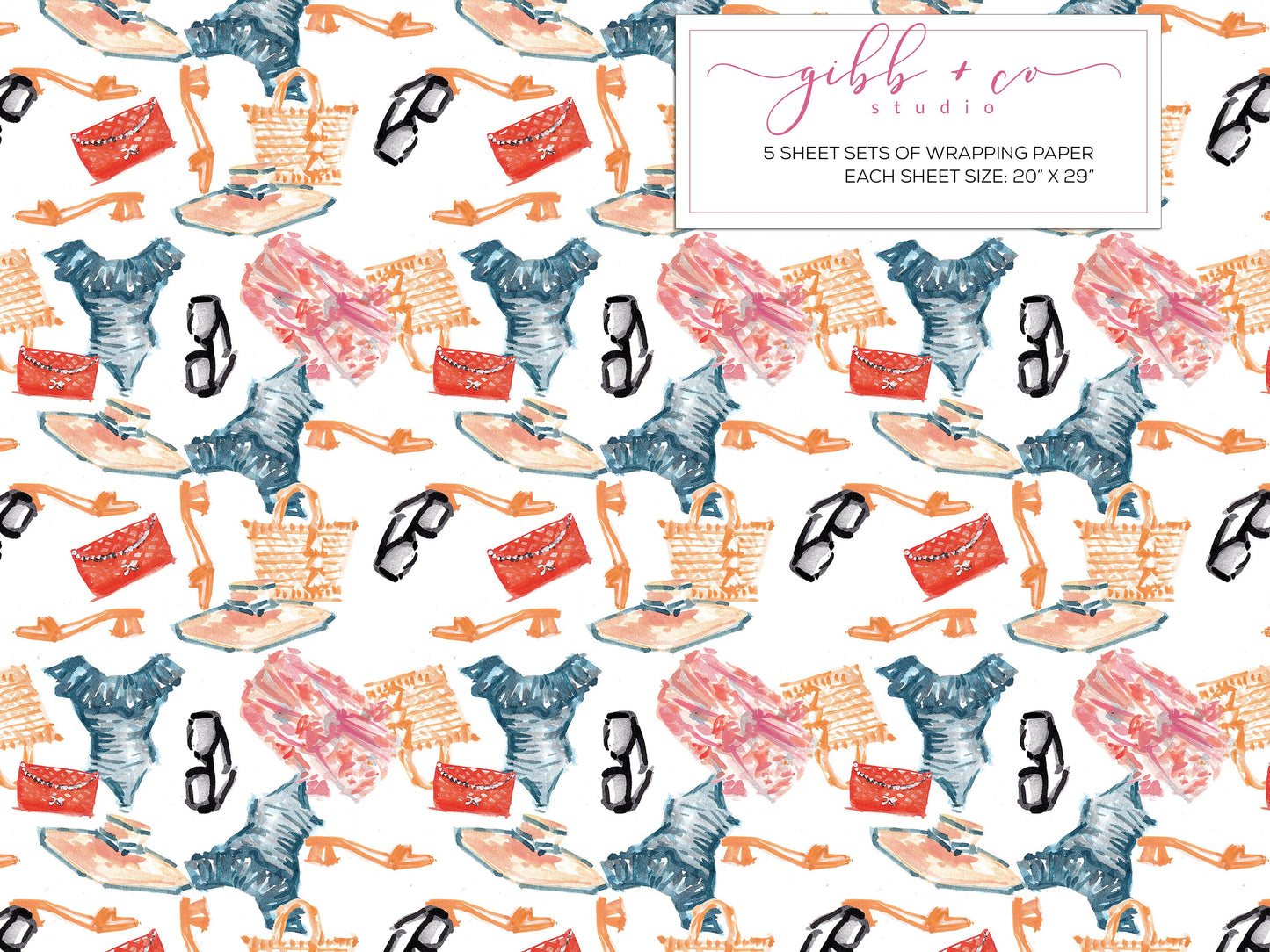 Positano fashion wrapping paper