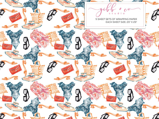 Positano fashion wrapping paper