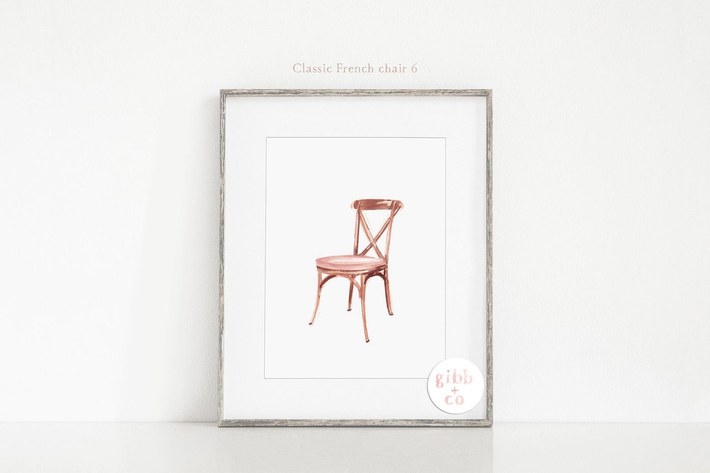 French Classic Chair art print, interior design decor, interior design print, Chair illustration, interior design art print